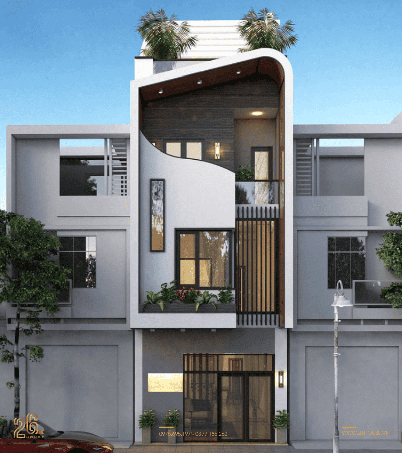 Mẫu nhà 3 tầng đẹp hiện đại mới nhất 2025 rộng rãi