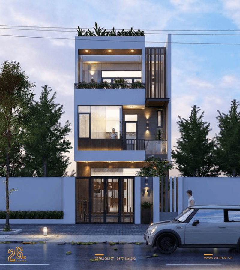 Mẫu nhà 3 tầng đẹp hiện đại kết nối gia đình