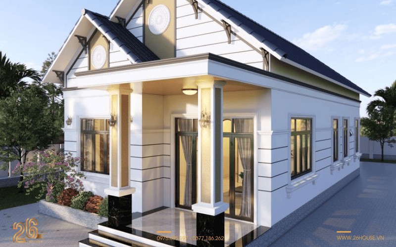 Mẫu nhà vườn cấp 4 hiện đại 250 triệu 