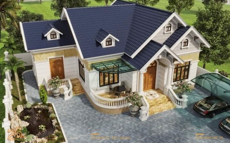 Chi phí xây mẫu nhà vườn cấp 4 hiện đại có diện tích 5x15m là bao nhiêu