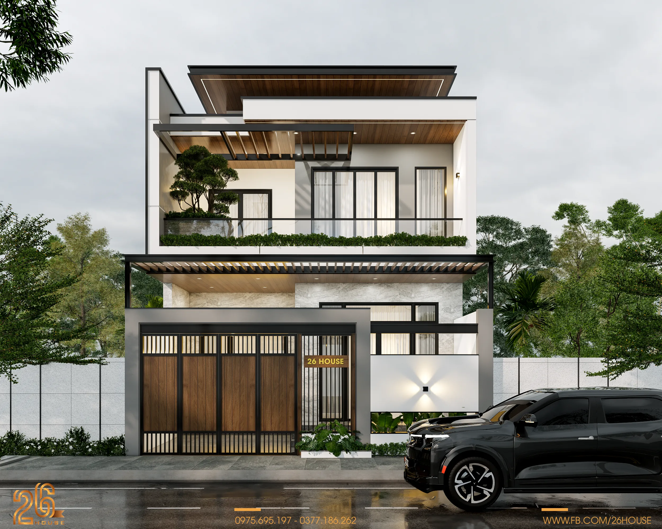thiết kế nhà đẹp 2 tầng