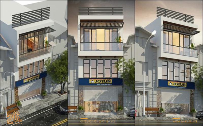 Nhà 3 tầng đẹp tại Đà Nẵng có sân thượng xanh, lấy sáng tự nhiên 