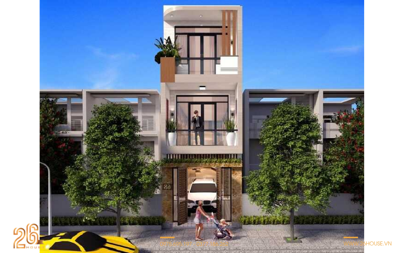 Đa dạng kiểu mái trong mẫu nhà 3 tầng đẹp ở nông thôn