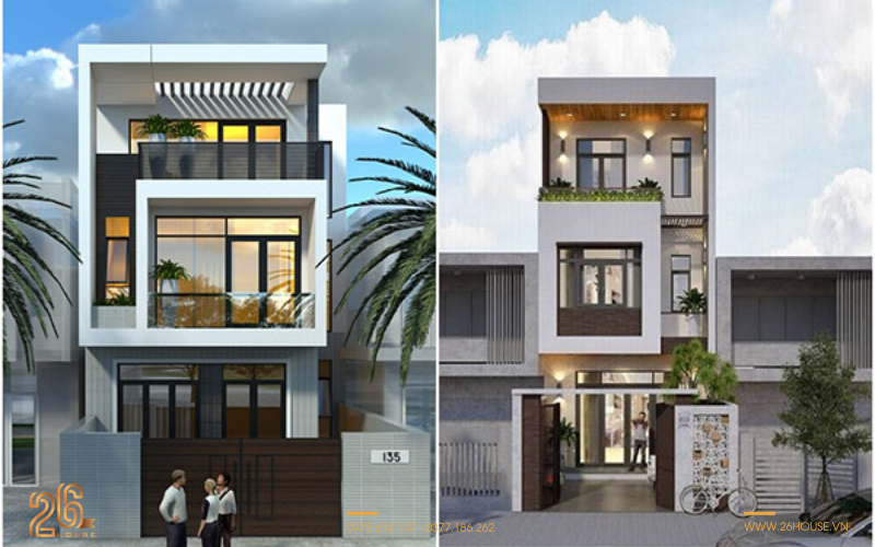 Mẫu nhà 3 tầng đẹp ở nông thôn đơn giản