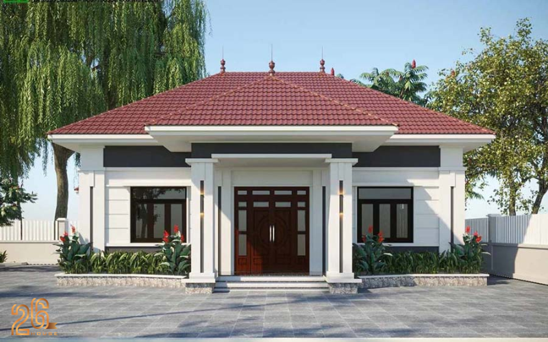 Mẫu nhà cấp 4 100m2 3 phòng ngủ mái tôn tiết kiệm chi phí 