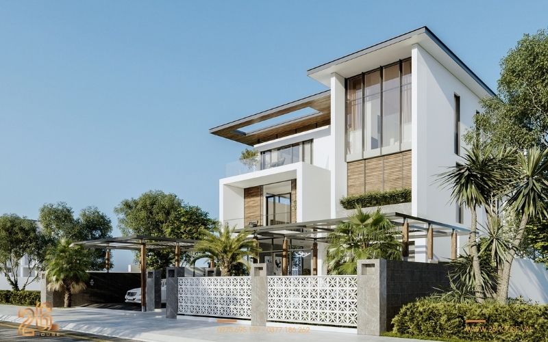 Top các mẫu hàng rào biệt thự sân vườn đẹp nổi bật nhất 2026 18 Vai trò hàng rào trong kiến trúc biệt thự