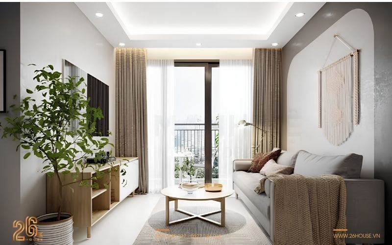 Mẫu phòng khách đẹp hiện đại đơn giản chung cư gọn đẹp